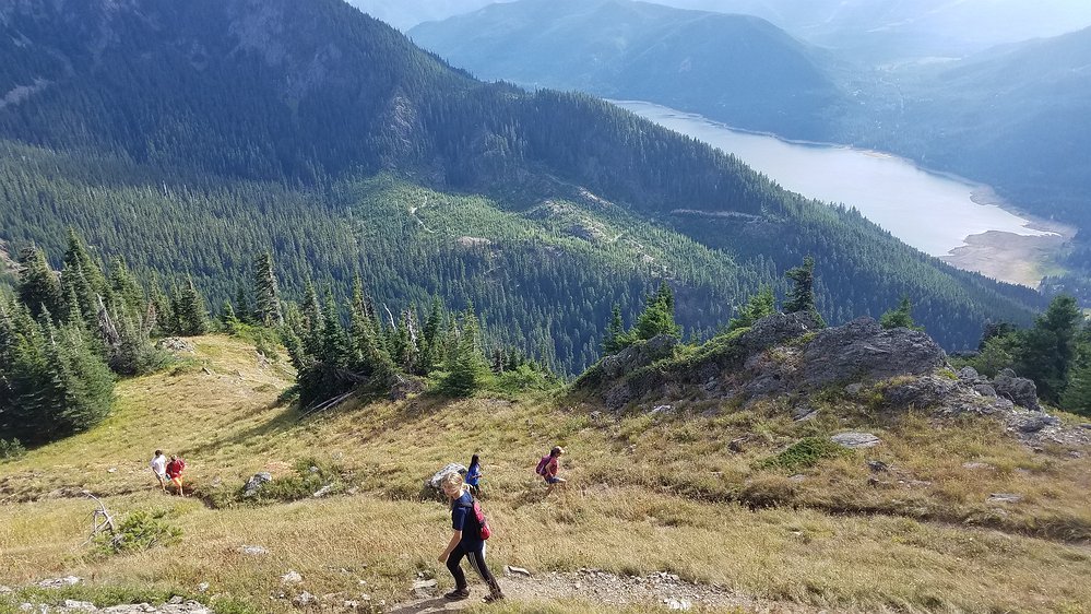 20190831_164806 Tackling the last few switchbacks before the summit.